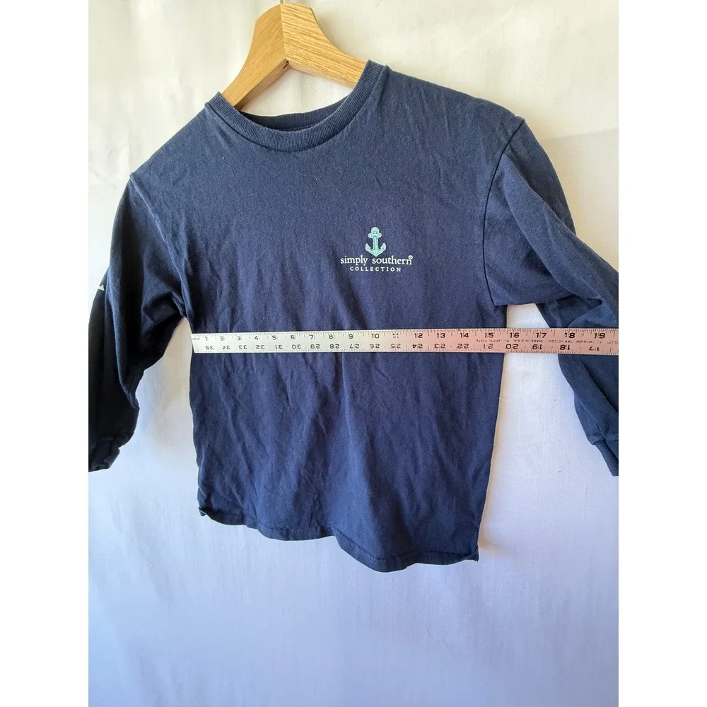 Simply Southern Kids Navy‎ Blue Hope Anchors The Soul Long Sleeve Tee Shirt YM